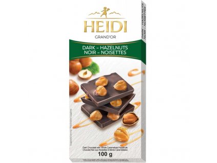 Heidi hořká čokoláda karamelizované ořechy 100g