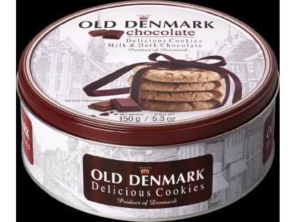 Máslové sušenky s kousky čokolády Old Denmark 150g