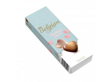Belgian Hearts Mléčná čokoládová srdíčka se srdíčky 65g