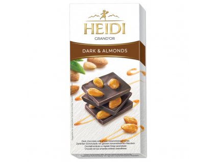 Heidi Dark Almonds Hořká čokoláda s mandlemi 100g