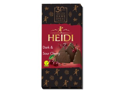Heidi Sour Cherry Hořká čokoláda s višní 80g