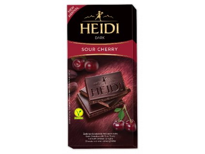 Heidi Sour Cherry Hořká čokoláda s višní 80g