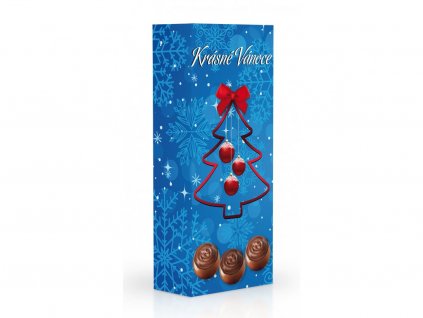 Čokoládové pralinky Krásné vánoce 84g (modré)