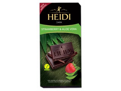 Heidi Dark Strawberry Aloe Vera Hořká čokoláda s jahodami a aloe vera 80g