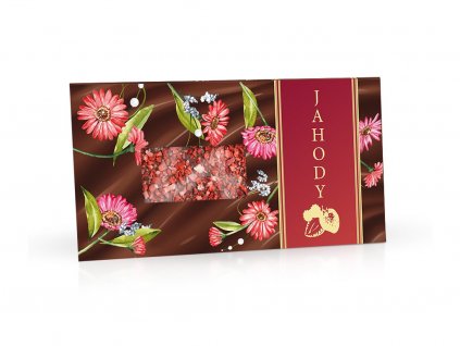 Selllot mléčná čokoláda Květy sypaná jahodami 100g