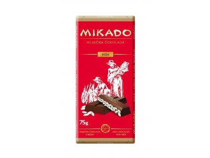 Mikado Mléčná čokoláda s rýží 75g