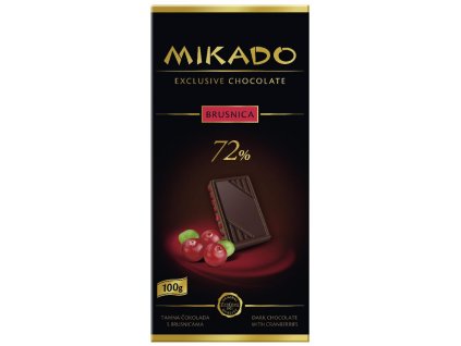 Mikado Hořká čokoláda s brusinkami 100g