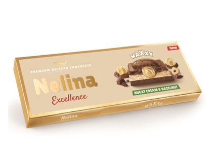 Nelina Maxxx čokoláda s nugátem a ořechy 305g