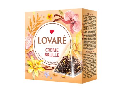 Lovaré Černý čaj Creme Brulee 15 pyramidek