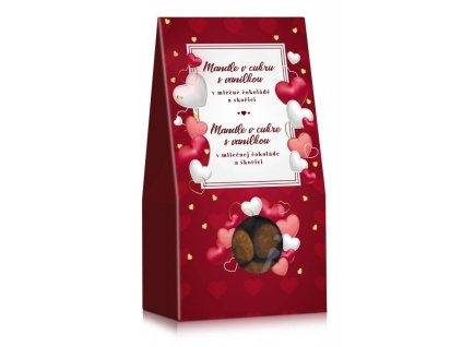 mandle v cukru s vanilkou v mlecne cokolade a skorici