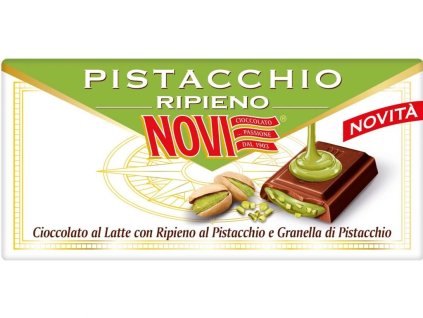 Novi Gianduja Lískooříšková mléčná čokoláda s pistáciovou náplní 110g