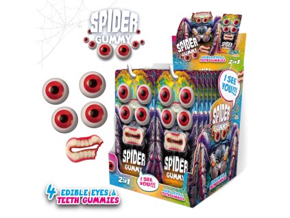 spider gummy zele oci zuby