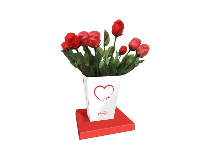 cervena cokoladova ruze vaza