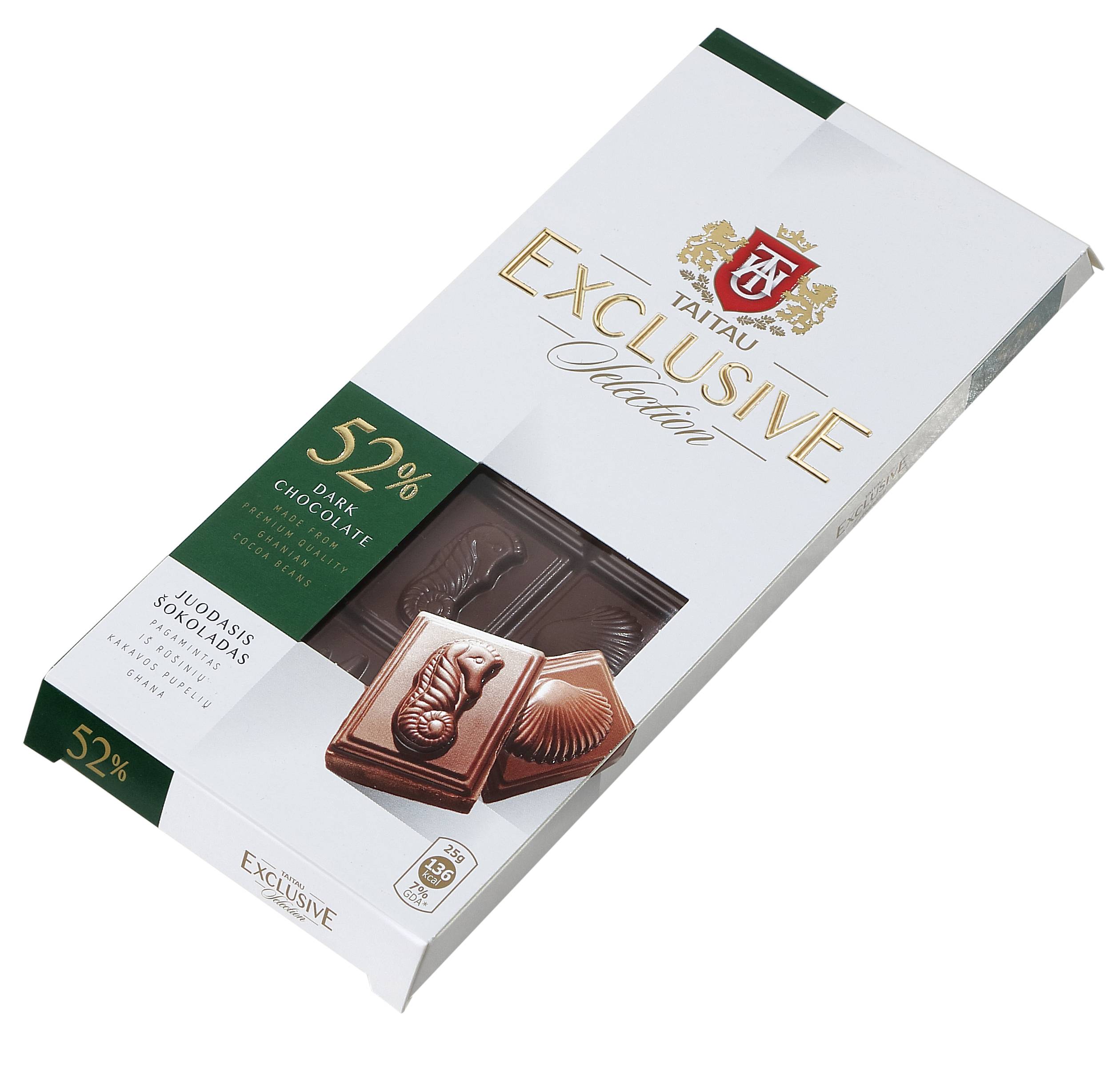 TaiTau Exclusive Prémiová hořká čokoláda 52% 100g