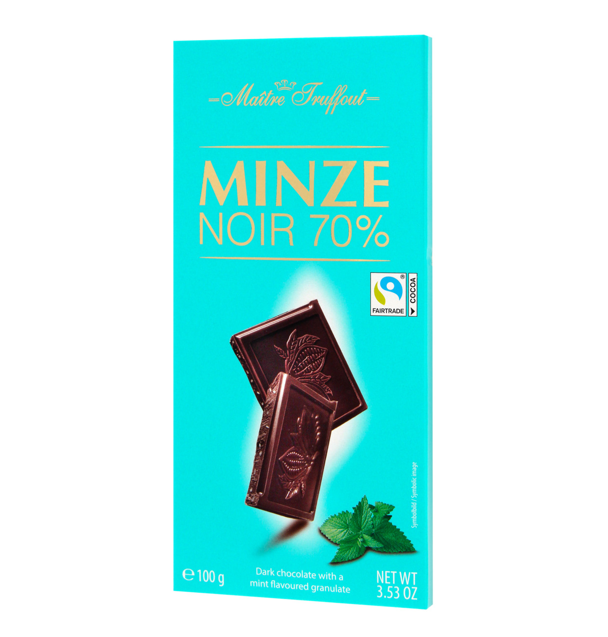 Maitre Truffout Víceprocentní hořká čokoláda s mátou 100g