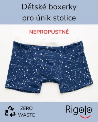 Dětské boxerky pro únik stolice - ENKOPRÉZA - s nepropustným zadním klínem #stolice #skola #teeaneger #bezodpadu...