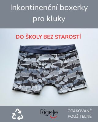 NEPROPUSTNÉ SPODNÍ PRÁDLO PRO DĚTI Rigolo vyniká hlavně v oblasti komfortu, ekologičnosti a přizpůsobení dětem. Oproti...