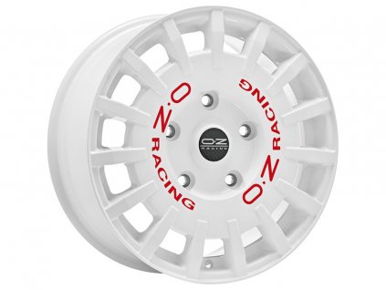 Alu kola OZ RALLY RACING 19x8,5 5x112 ET38 RACE WHITE RED LETTERING