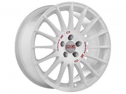 Alu kola OZ SUPERTURISMO WRC 16x7 4x108 ET25 RACE WHITE RED LETTERING