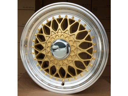 Alu kola replika BBS 17x7.5 4x100/114.3 ET20 gold polished