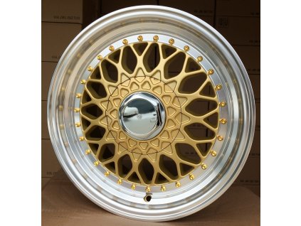Alu kola replika BBS 16x7.5 4x100/114.3 ET20 gold polished