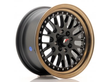 Alu kola Japan Racing JR10 15x7 ET30 4x100/108 Matt Black w/ Bronze Lip (PCD 4x100, ET 30)