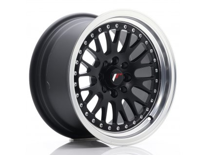 Alu kola Japan Racing JR10 15x8 ET20 4x100/108 Matt Black w/ Machined Lip (PCD 4x100, ET 20)