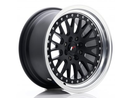 Alu kola Japan Racing JR10 16x8 ET20 4x100/108 Matt Black w/ Machined Lip (PCD 4x100, ET 20)