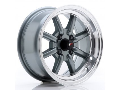 Alu kola Japan Racing JR19 14x7 ET0 4x100 Gun Metal w/ Machined Lip