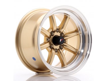 Alu kola Japan Racing JR19 14x8 ET-13 4x100/114 Gold w/ Machined Lip (PCD 4x100, ET -13)