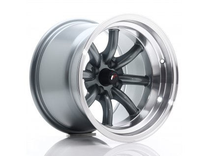 Alu kola Japan Racing JR19 15x10,5 ET-32 4x100 Gun Metal w/ Machined Lip (PCD 4x100, ET -32)