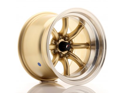 Alu kola Japan Racing JR19 15x10,5 ET-32 4x100/114 Gold w/ Machined Lip (PCD 4x100, ET -32)