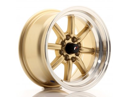 Alu kola Japan Racing JR19 15x8 ET0 4x100/114 Gold w/ Machined Lip (PCD 4x100, ET 0)
