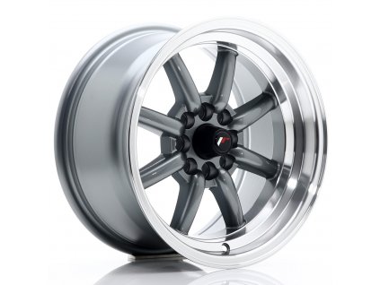 Alu kola Japan Racing JR19 15x8 ET0 4x100/108 Gun Metal w/ Machined Lip (PCD 4x100, ET 0)