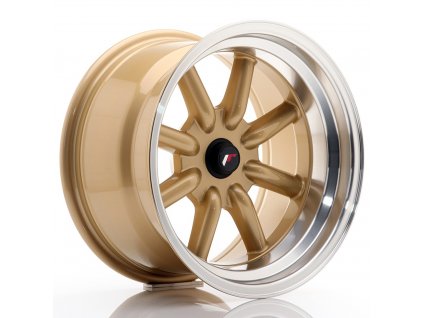 Alu kola Japan Racing JR19 16x9 ET-25-(-15) BLANK Gold w/ Machined Lip (PCD 3x112, ET -25)