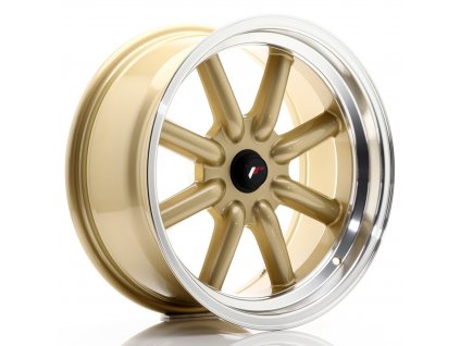 Alu kola Japan Racing JR19 17x8 ET-20-0 BLANK Gold w/ Machined Lip (PCD 3x112, ET -20, Rozměr 17x8)