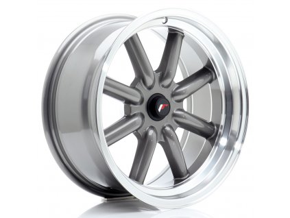 Alu kola Japan Racing JR19 17x8 ET-20-0 BLANK Gun Metal w/ Machined Lip (PCD 3x112, ET -20, Rozměr 17x8)
