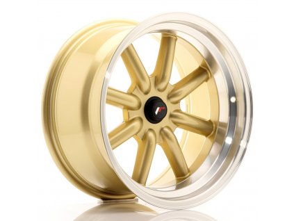 Alu kola Japan Racing JR19 17x9 ET-25-(-10) BLANK Gold w/ Machined Lip (PCD 3x112, ET -25, Rozměr 17x9)