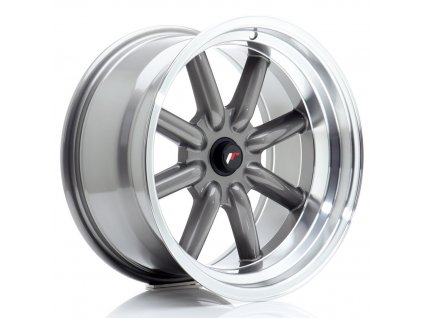 Alu kola Japan Racing JR19 17x9 ET-25-(-10) BLANK Gun Metal w/ Machined Lip (PCD 3x112, ET -25, Rozměr 17x9)