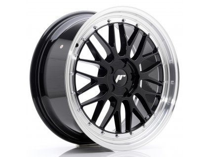 Alu kola Japan Racing JR23 19x8,5 ET20-50 5H BLANK Gloss Black w/ Machined Lip (PCD 5x108, ET 20)