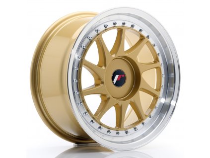 Alu kola Japan Racing JR26 17x8 ET20-35 BLANK Gold w/Machined Lip