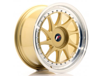 Alu kola Japan Racing JR26 18x8,5 ET35-40 BLANK Gold w/ Machined Lip (PCD 3x112, ET 35)