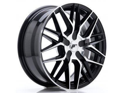 Alu kola Japan Racing JR28 17x7 ET20-45 BLANK Gloss Black Machined Face (PCD 4x100, ET 20, Rozměr 17x7)
