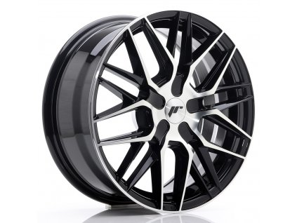 Alu kola Japan Racing JR28 17x8 ET25-40 BLANK Gloss Black Machined Face (PCD 4x100, ET 25, Rozměr 17x8)