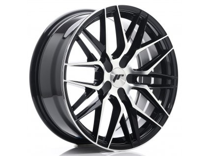 Alu kola Japan Racing JR28 18x7,5 ET20-40 BLANK Gloss Black Machined Face (PCD 4x100, ET 20)