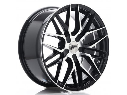 Alu kola Japan Racing JR28 18x8,5 ET20-40 5H BLANK Gloss Black Machined Face (PCD 5x100, ET 20)