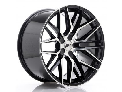 Alu kola Japan Racing JR28 19x10,5 ET20-40 5H BLANK Gloss Black Machined Face (PCD 5x100, ET 20)