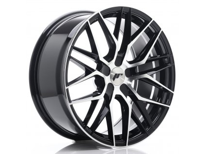 Alu kola Japan Racing JR28 19x8,5 ET20-40 5H BLANK Gloss Black Machined Face (PCD 5x100, ET 20)