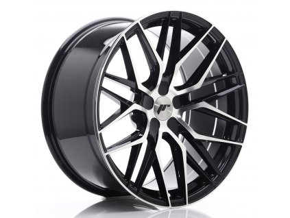 Alu kola Japan Racing JR28 20x10 ET20-40 5H BLANK Gloss Black Machined Face (PCD 5x100, ET 20)