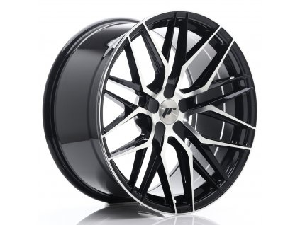 Alu kola Japan Racing JR28 20x10 ET20-40 5H BLANK Gloss Black Machined Face